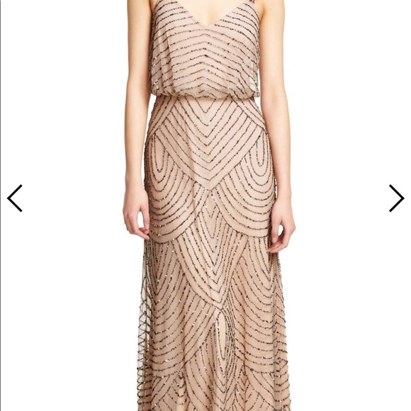 Adrianna Papell Dresses & Skirts - Adrianna Papell Art Deco Blouson Beaded Gown